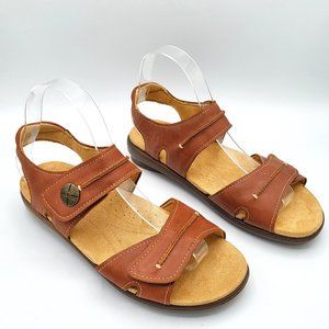Naturalizer N5 Comfort KINDLEY Brown Leather Sandal SZ 7